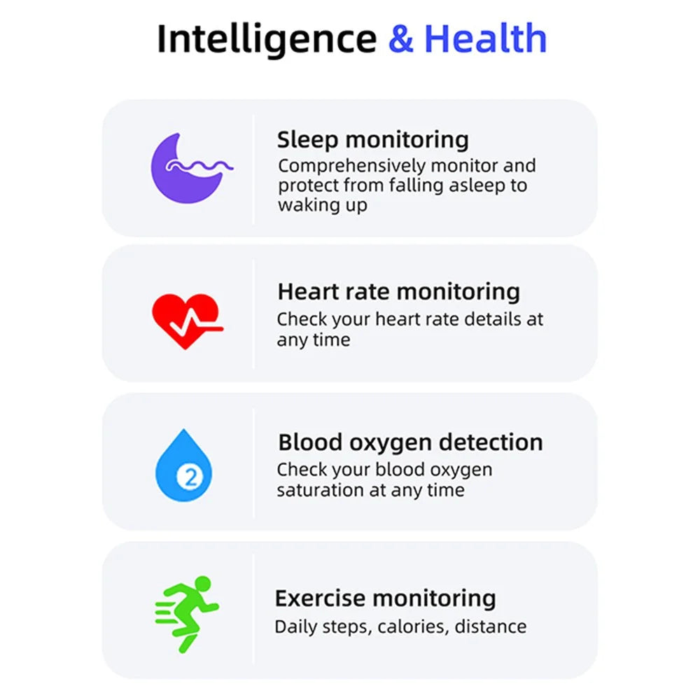 R11M Smart Ring Health Sleep Monitoring Fitness Tracker - Black / 17.3mm - 3