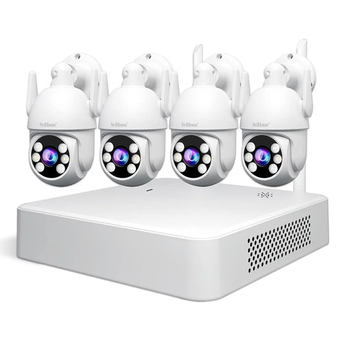 SRIHOME NVS011+IPC059 2MP Two-Way Audio WiFi CCTV Camera 8CH NVR Video Recorder - US Plug - 1