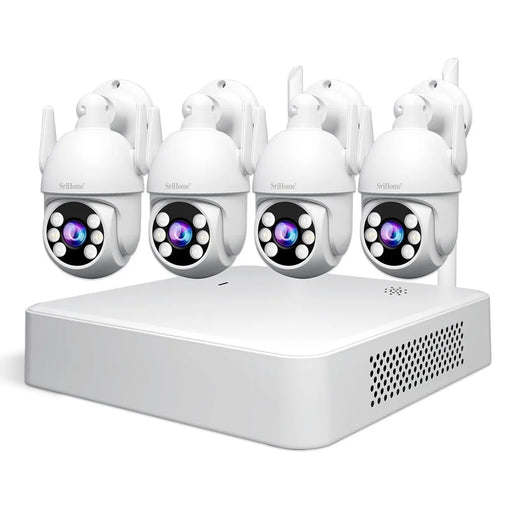 SRIHOME NVS011+IPC059 2MP Two-Way Audio WiFi CCTV Camera 8CH NVR Video Recorder - US Plug - 1