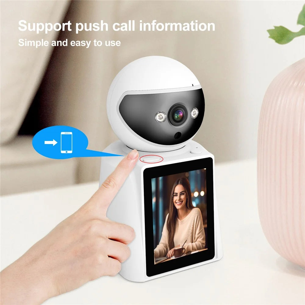 SRIHOME SH053 2.8 Inch IPS Screen PTZ Dome Camera AI Humanoid Detection Home Security Baby Monitor - US Plug - 4