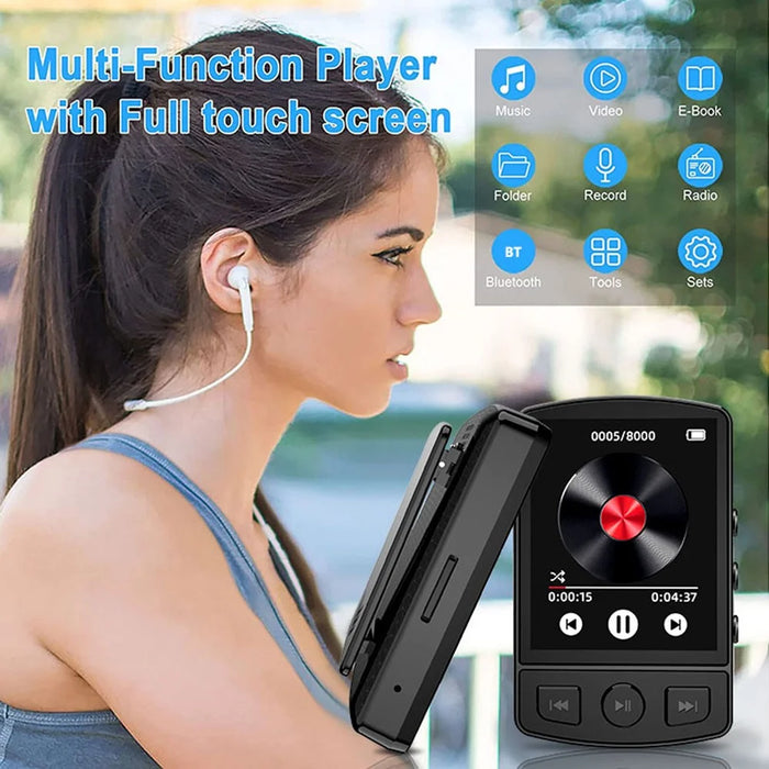 MP3-07 32GB Portable Bluetooth-compatible MP3 Music Video Player FM Radio 1.77-inch Screen MP4 Player - 7