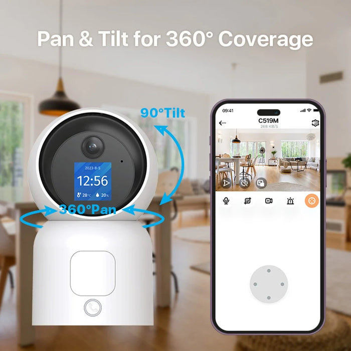 ZOSI C5195 5MP HD Home Security Camera AI Gesture Recognition Video Intercom WiFi Camera (No TF Card) - 5