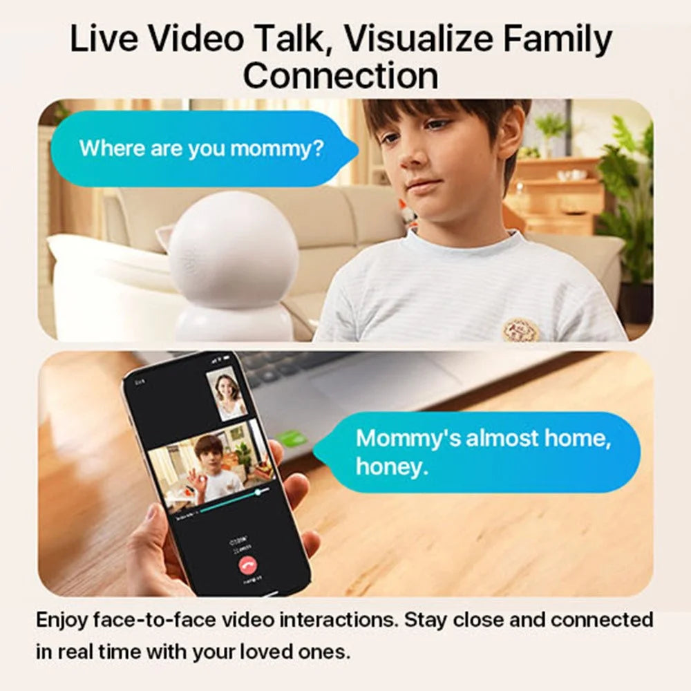 C528M 3MP Dual Lens HD Video Intercom Camera Auto-Track Anti-Theft Indoor WiFi Camera, No TF Card - 5