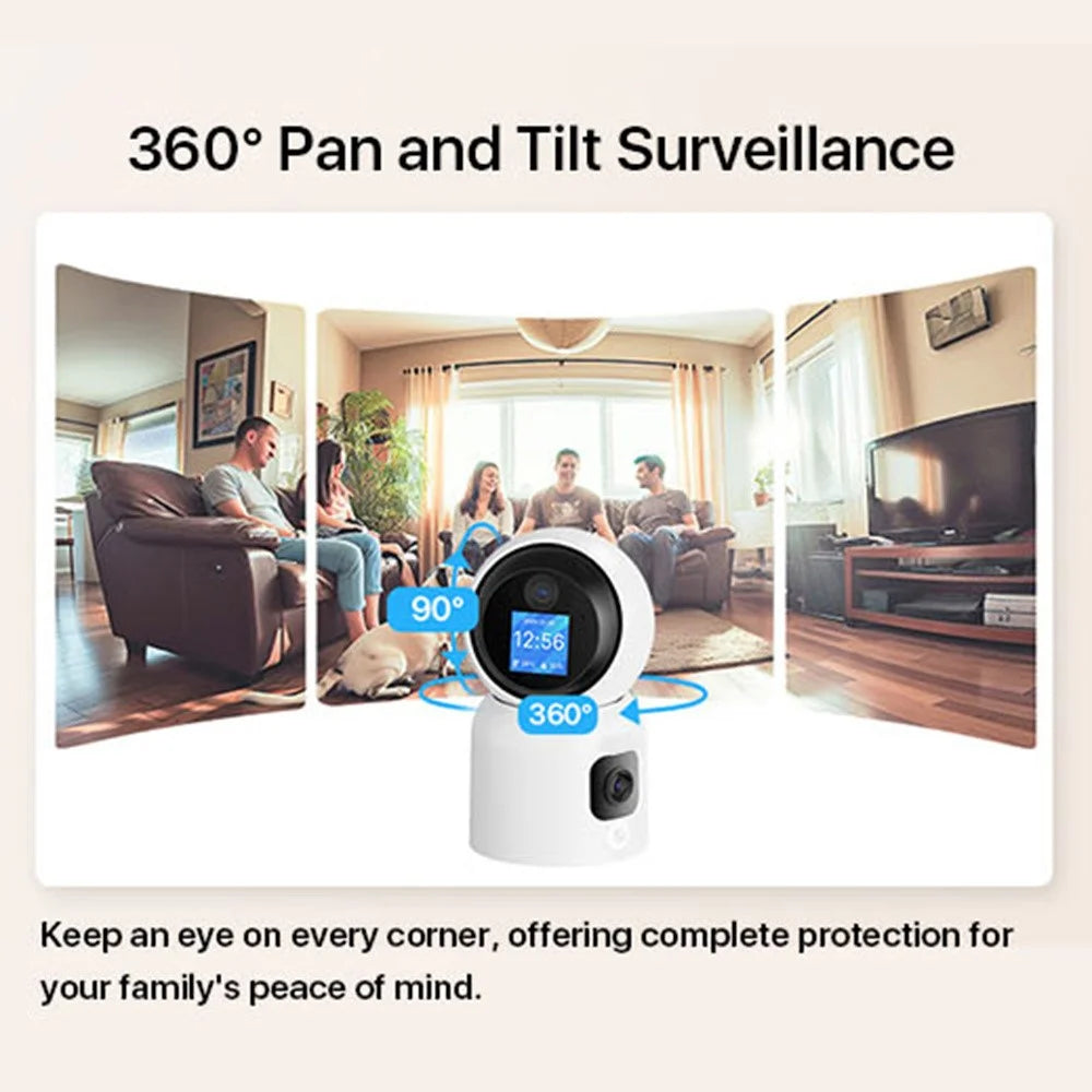 C528M 3MP Dual Lens HD Video Intercom Camera Auto-Track Anti-Theft Indoor WiFi Camera, No TF Card - 6