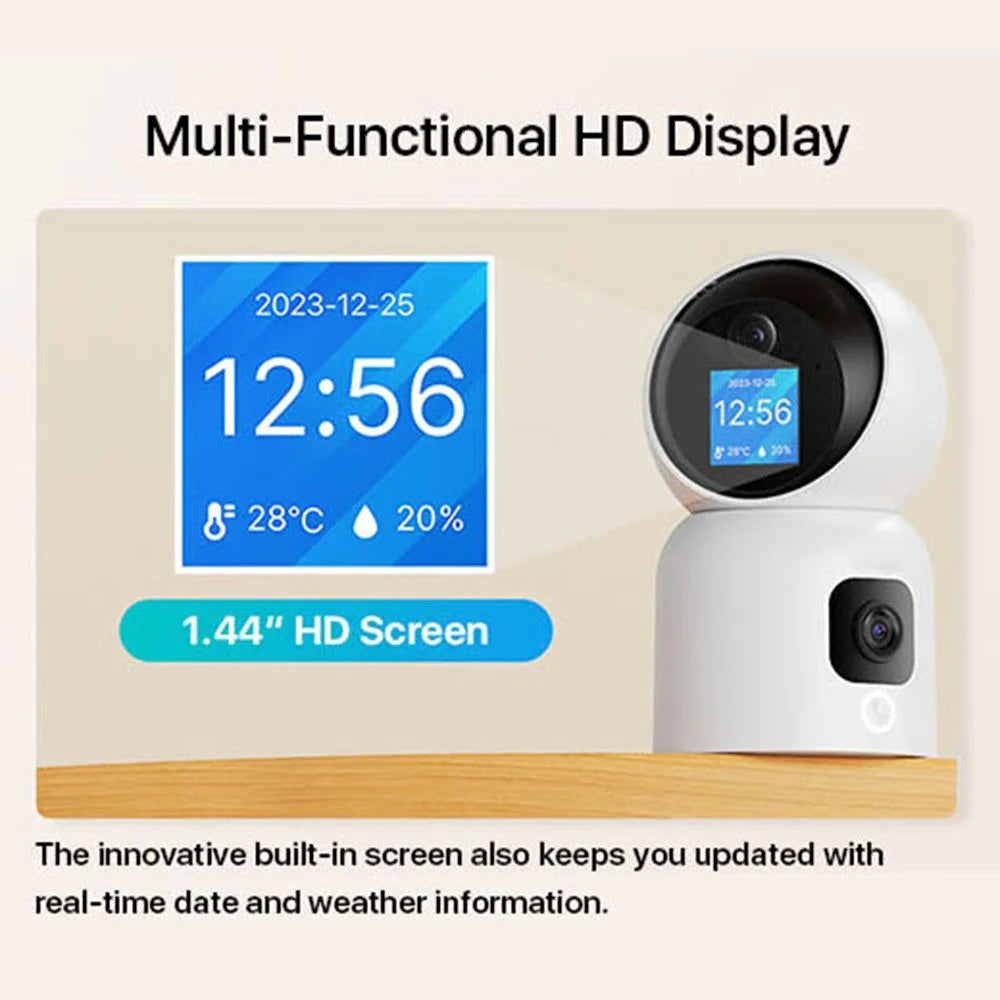 C528M 3MP Dual Lens HD Video Intercom Camera Auto-Track Anti-Theft Indoor WiFi Camera, No TF Card - 7