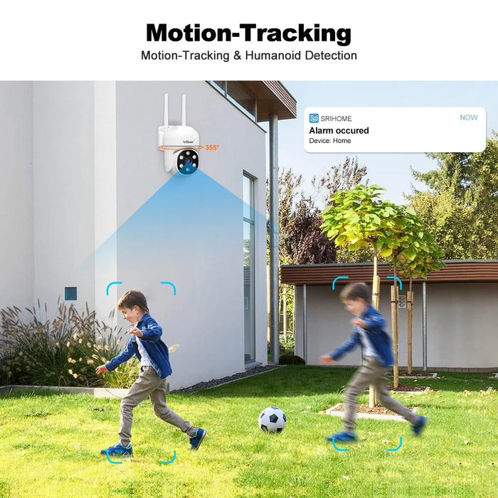 SRIHOME sh061 Humanoid Tracking HD Camera Voice Talk APP Monitoring Outdoor Security Camera - US Plug - 7