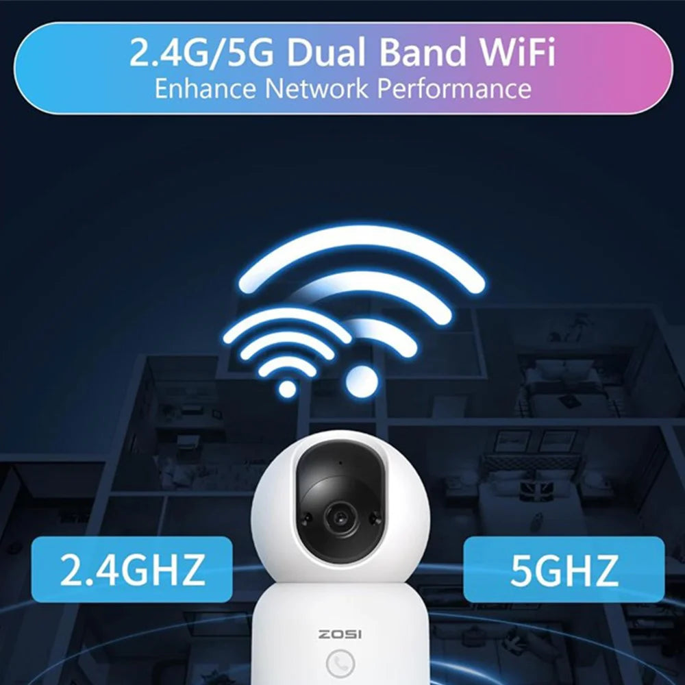 ZOSI C518 3MP HD Indoor Surveillance Camera Human Tracking Voice Intercom WiFi Camera - 7