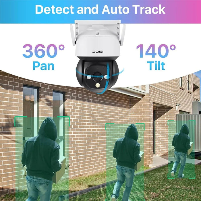 ZOSI C290SE 4MP Two-Way Audio PTZ Camera Night Vision Smart Security Camera - EU Plug - 4