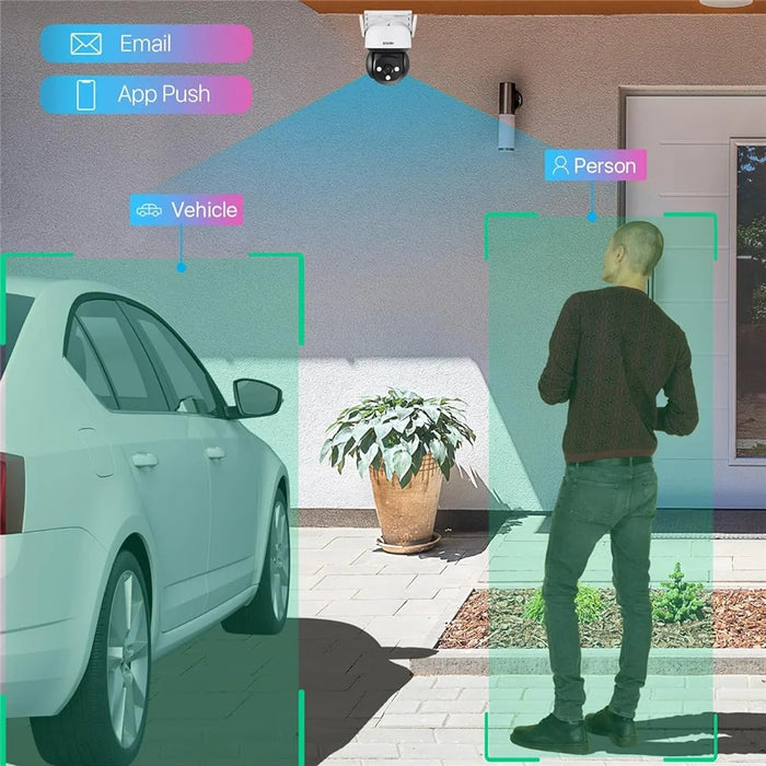 ZOSI C290SE 4MP Two-Way Audio PTZ Camera Night Vision Smart Security Camera - EU Plug - 6