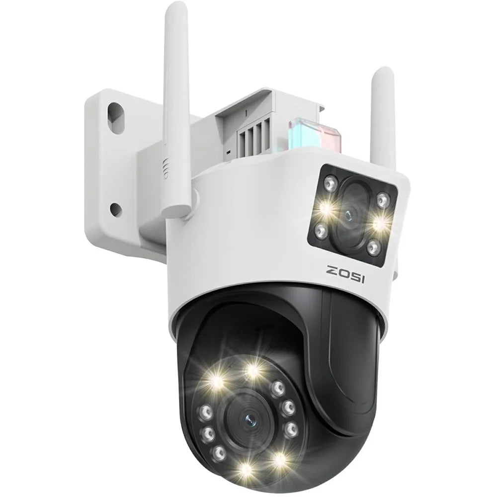 ZOSI C298SE 6MP Dual Lens HD WiFi Camera Humanoid Tracking Two-Way Audio Security Camera - US Plug - 1