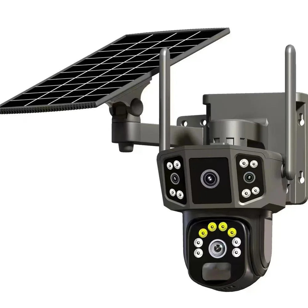 Q38 WiFi Version Outdoor HD Night Vision Security Camera Two-Way Audio Multi-Screen Solar Camera - 1