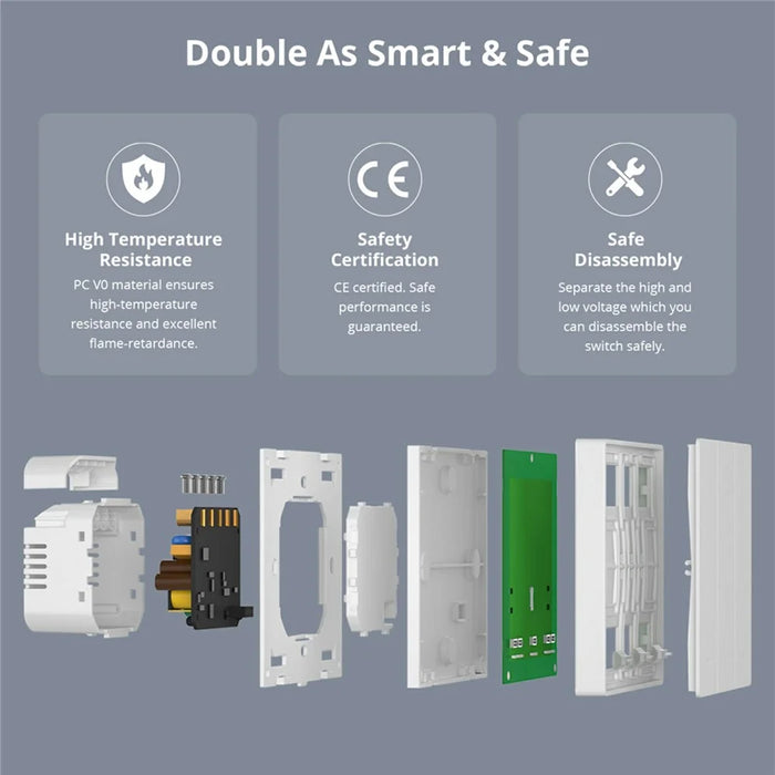 SONOFF Switchman M5-3C-80W Smart Wall Light Switch 3 Gang for Apple Home, Alexa, Google Home (M5 Matter) - 5