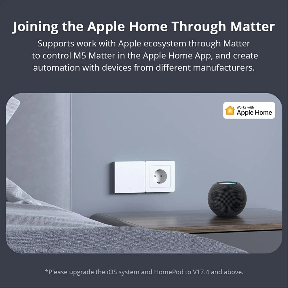 SONOFF Switchman M5-1C-80W Smart Wall Light Switch 1 Gang for Apple Home, Alexa, Google Home (M5 Matter) - 4