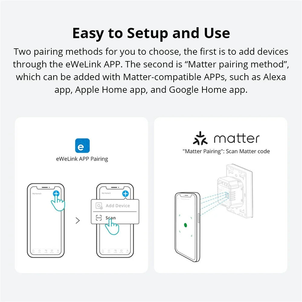 SONOFF Switchman M5-1C-80W Smart Wall Light Switch 1 Gang for Apple Home, Alexa, Google Home (M5 Matter) - 6