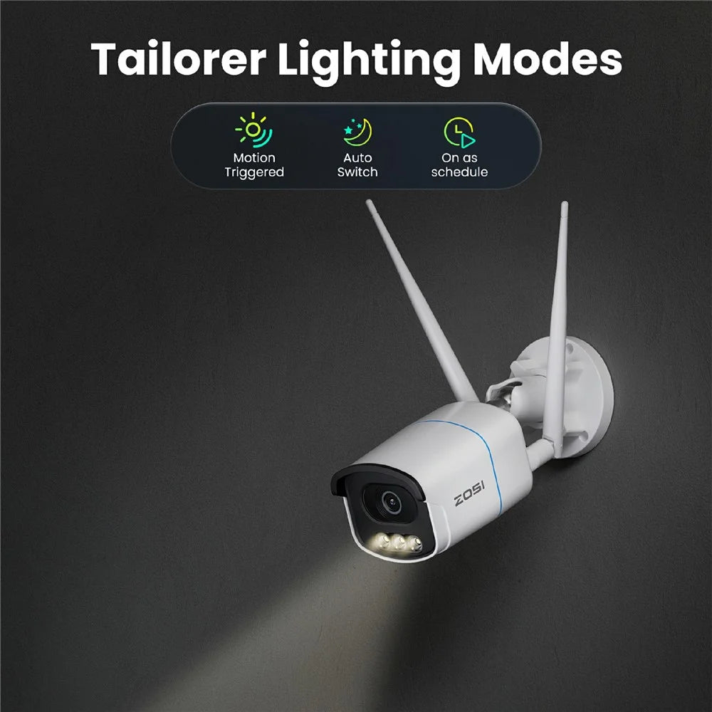 ZOSI C186A Security Camera Two-Way Voice 5MP HD Surveillance Monitor Camera - US Plug - 4