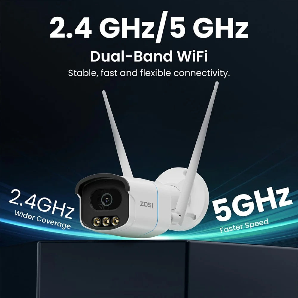 ZOSI C186A Security Camera Two-Way Voice 5MP HD Surveillance Monitor Camera - US Plug - 6