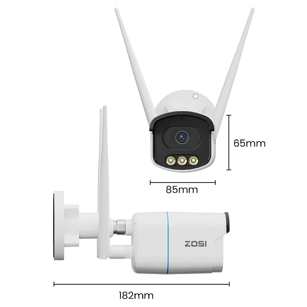 ZOSI C186A Security Camera Two-Way Voice 5MP HD Surveillance Monitor Camera - US Plug - 7