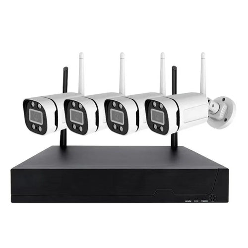 2MP 2K 4CH NVR HD CCTV Kit Remote Voice Intercom Full Color Night Vision WiFi Surveillance Camera System - US Plug - 1