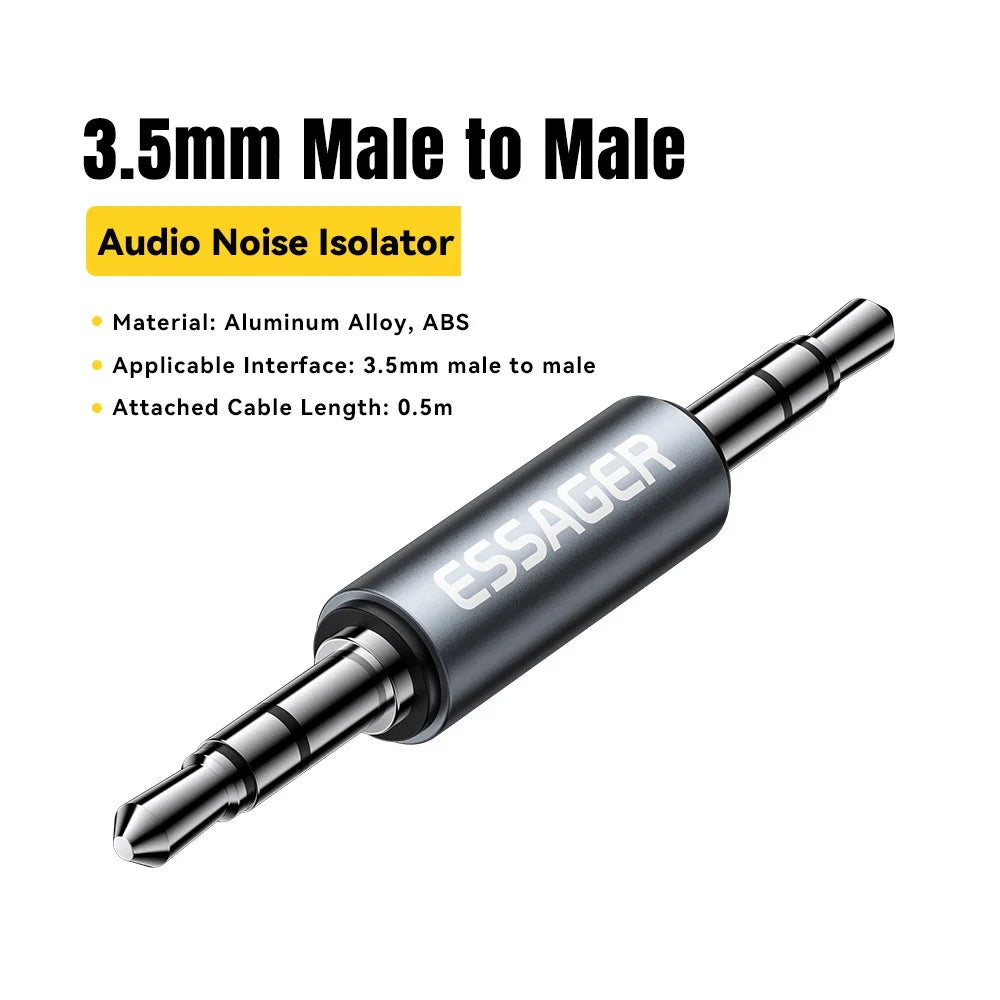 ESSAGER 3.5mm Male to Male Audio Adapter Connector Stereo Sound Extension Cable - 2