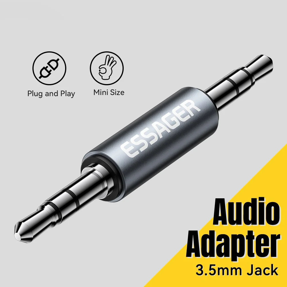 ESSAGER 3.5mm Male to Male Audio Adapter Connector Stereo Sound Extension Cable - 3
