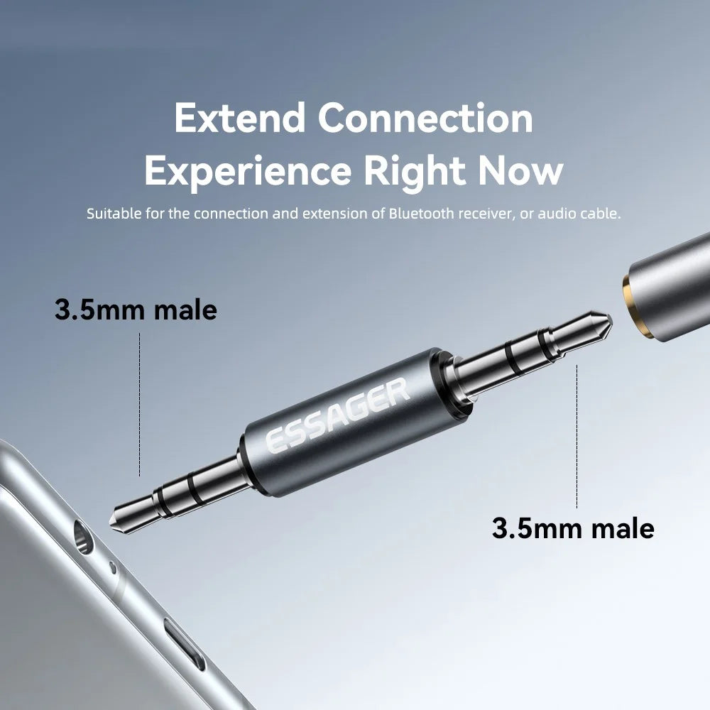 ESSAGER 3.5mm Male to Male Audio Adapter Connector Stereo Sound Extension Cable - 4
