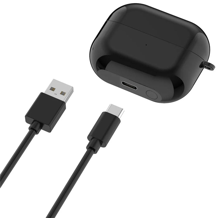 For Samsung Galaxy Buds3 R530 Charging Case with Cable Support Wireless Charging - Black - 4