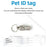 For AirTag Tracker Pet Collar Silicone Case Reflective Adjustable Nylon Cat Collar with Bell and ID Tag - Pink - 2
