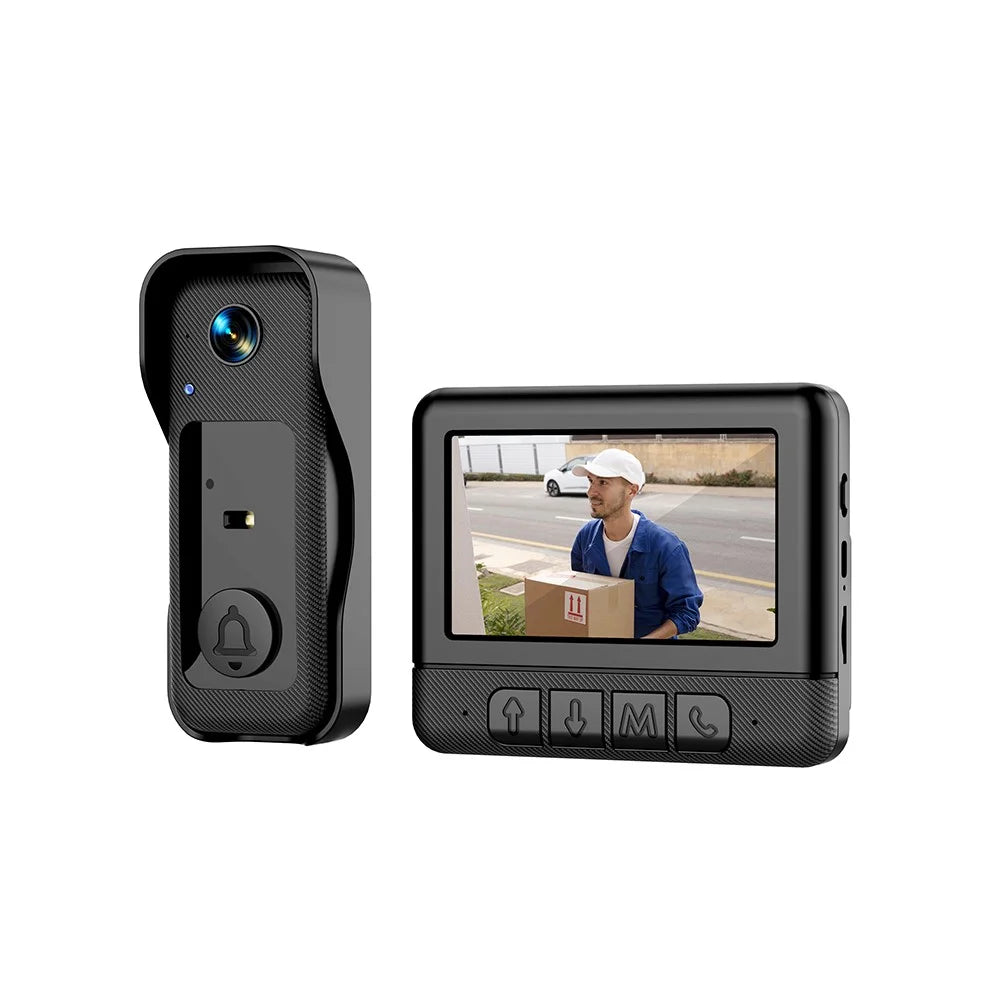 X6 Smart Video Doorbell 4.3 inch Display Wireless Intercom Infrared HD Night Vision for Home Use - 1