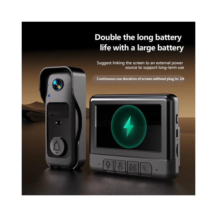 X6 Smart Video Doorbell 4.3 inch Display Wireless Intercom Infrared HD Night Vision for Home Use - 5