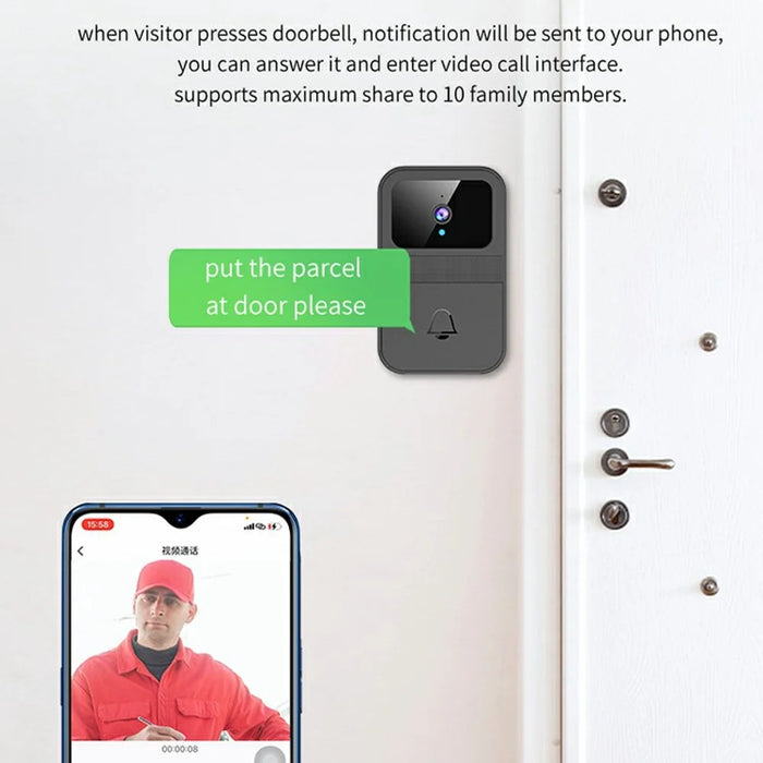 D9 Smart Video Doorbell Camera Wireless Remote Home Security Monitor Intercom HD Night Vision - 2