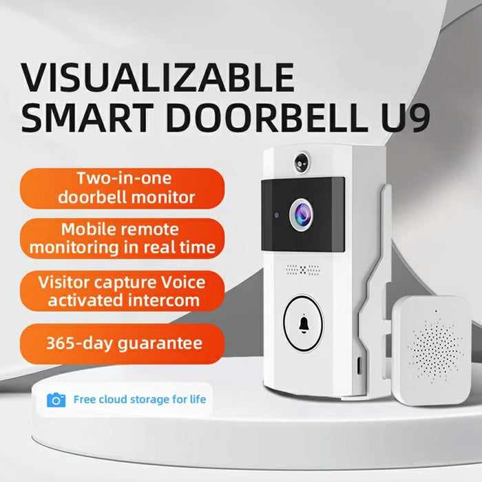 U9 Video Doorbell with ERP Motion Detection Snapshot Function WiFi-Connected Smart Home Security Device - 2