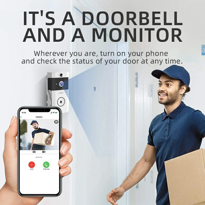 U9 Video Doorbell with ERP Motion Detection Snapshot Function WiFi-Connected Smart Home Security Device - 6