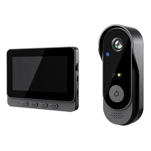 X8 Waterproof Video Doorbell 4.3 inch Indoor Screen Wireless Home Security Intercom HD Camera Two-Way Audio - 1