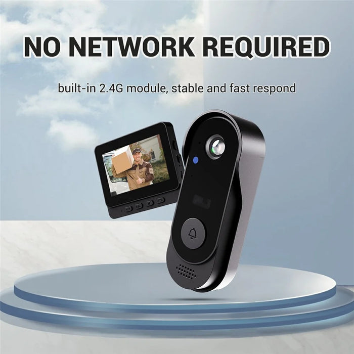 X8 Waterproof Video Doorbell 4.3 inch Indoor Screen Wireless Home Security Intercom HD Camera Two-Way Audio - 5