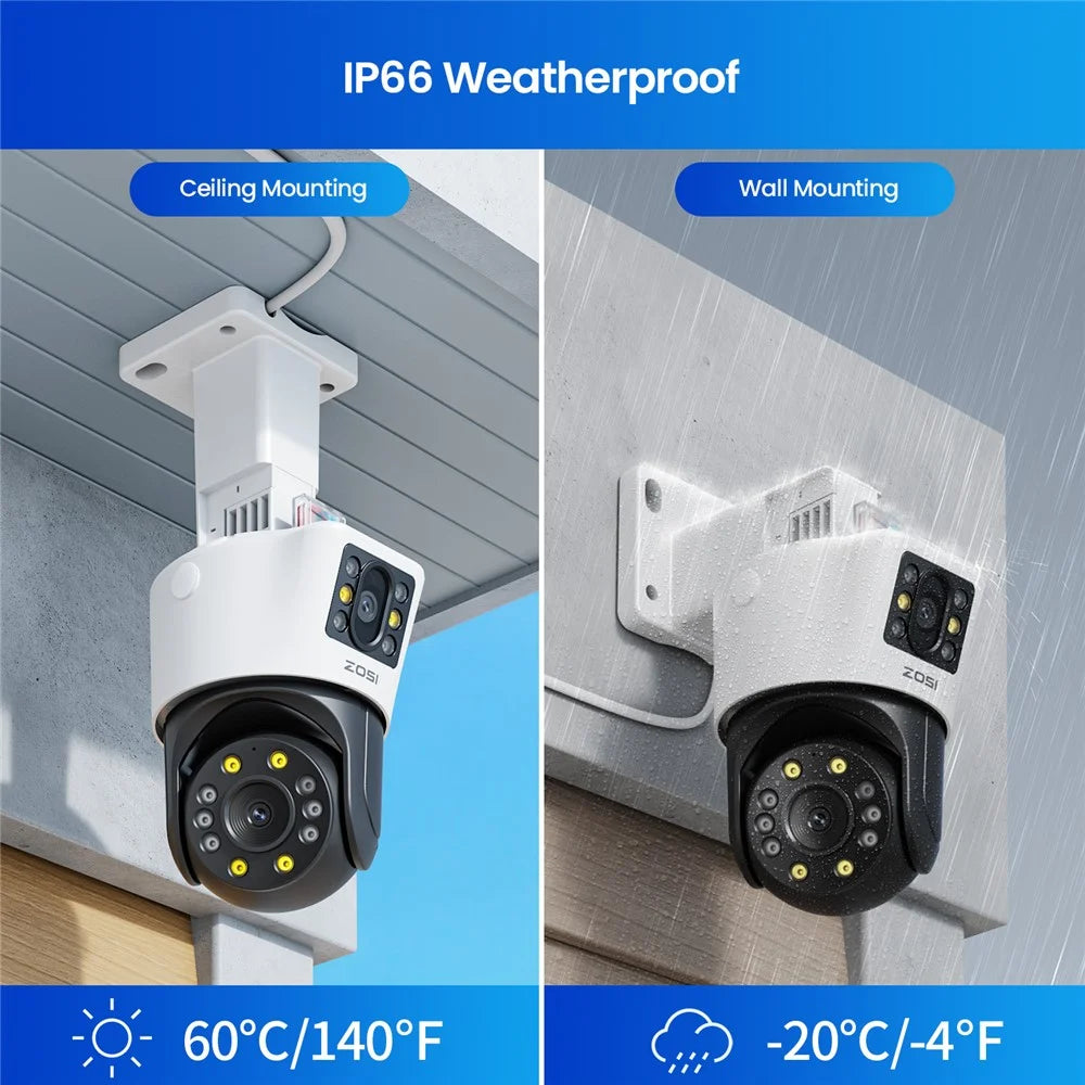 ZOSI C298 4K Dual Lens PoE Security Camera System 4 x 8MP Cameras Person / Vehicle Detection 8CH NVR with 2TB HDD - EU Plug - 6