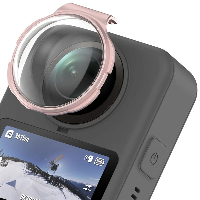 2Pcs For DJI Osmo 360 Lens Protector UV Filter Optical Tempered Glass Camera Cover - Pink - 1