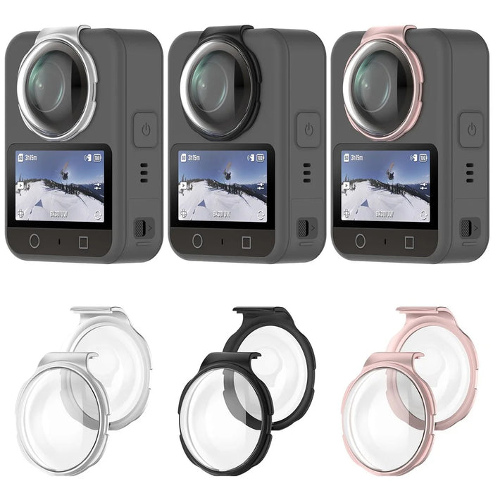 2Pcs For DJI Osmo 360 Lens Protector UV Filter Optical Tempered Glass Camera Cover - Pink - 3