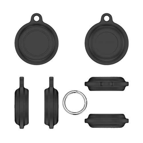 For Motorola Moto Tag Tracker Silicone Case Waterproof Soft Full Body Protective Cover - Black - 1