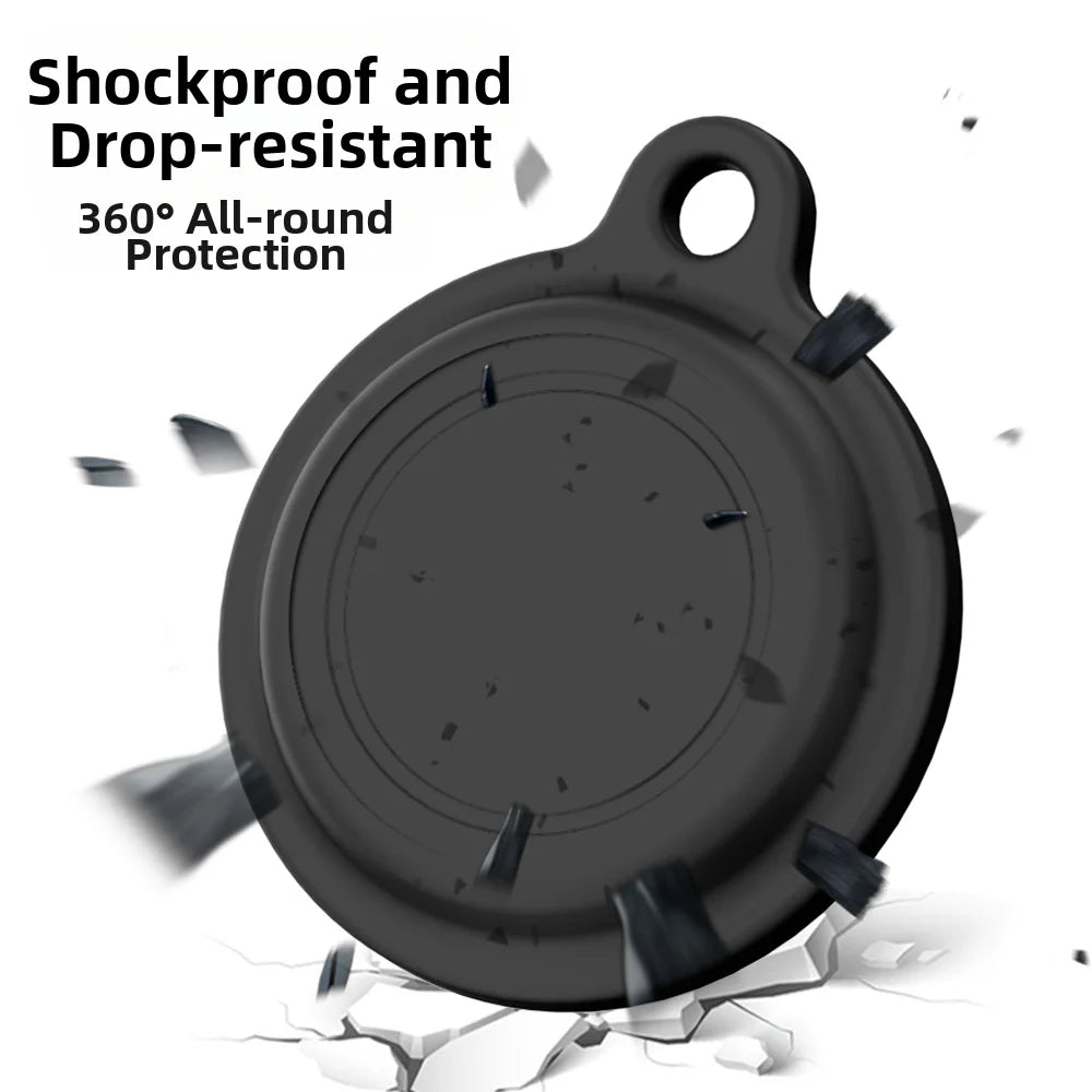 For Motorola Moto Tag Tracker Silicone Case Waterproof Soft Full Body Protective Cover - Black - 2