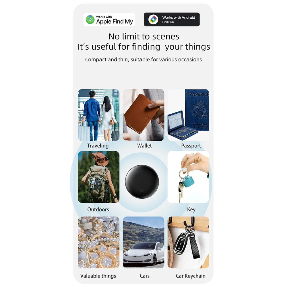 F10 Dual System Smart Anti-Lost Tracker Global Positioning Finder IP66 Waterproof for Keys Bags Luggage - F10 Black (Dual System) - 7