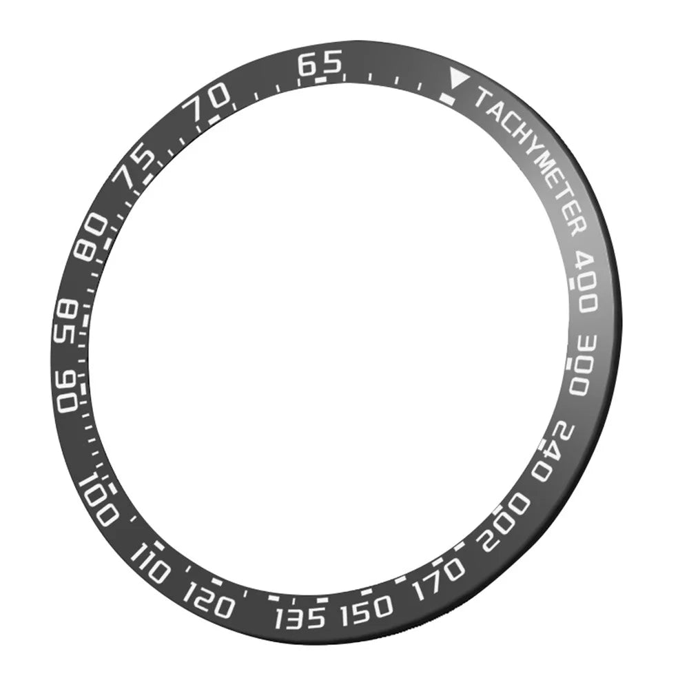 For Garmin Fenix 8 51mm / Tactix 8 51mm Stainless Steel Tachymeter Bezel Smart Watch Protective Ring - Black / White - 2