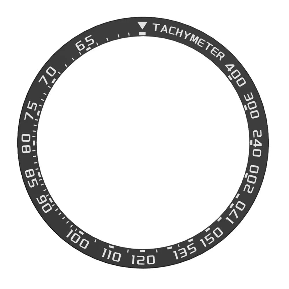 For Garmin Fenix 8 51mm / Tactix 8 51mm Stainless Steel Tachymeter Bezel Smart Watch Protective Ring - Black / White - 3