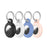 DUX DUCIS For AirTag  4Pcs/Set PC Protective Case Waterproof Shockproof Cover with Keychain - Black+White+Blue+Pink - 1