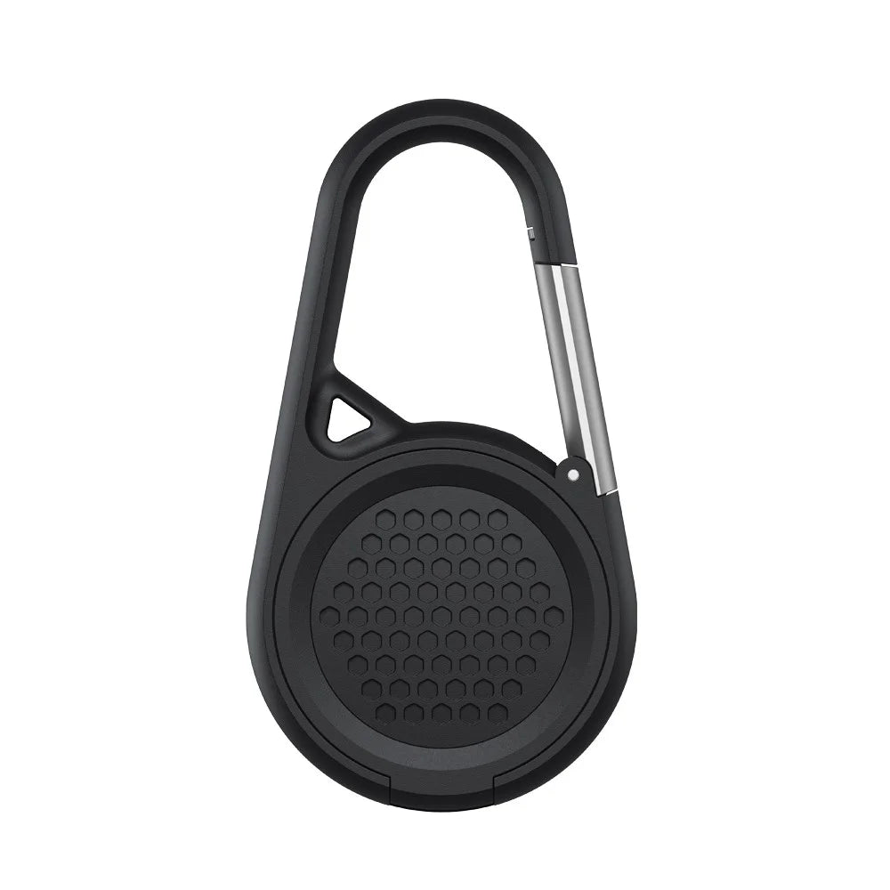 For Apple AirTag Protective Case Smart Tracker Device Clip-On Waterproof Silicone Cover - Black - 2