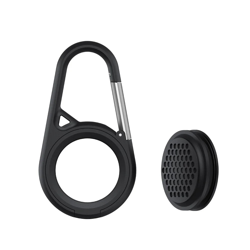 For Apple AirTag Protective Case Smart Tracker Device Clip-On Waterproof Silicone Cover - Black - 6