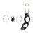 For Apple AirTag Protective Case Smart Tracker Waterproof Cover with Stainless Steel Wire Strap / Screws / Tool - Black - 4