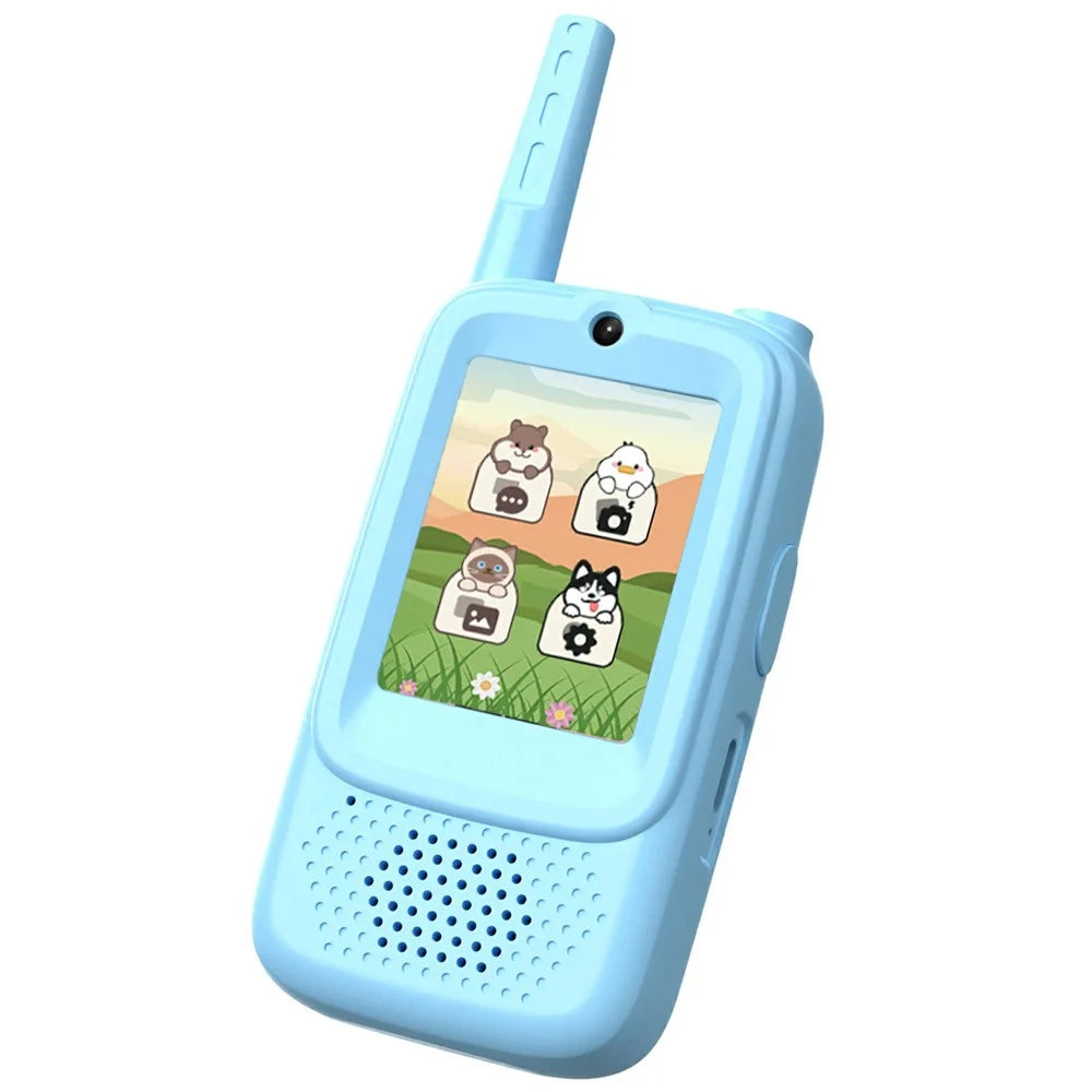 A1 No Network Kids Video Walkie Talkie Gift Outdoor HD Call Toy with Voice Changer and Photo Sharing - Pink  /  Blue - 2