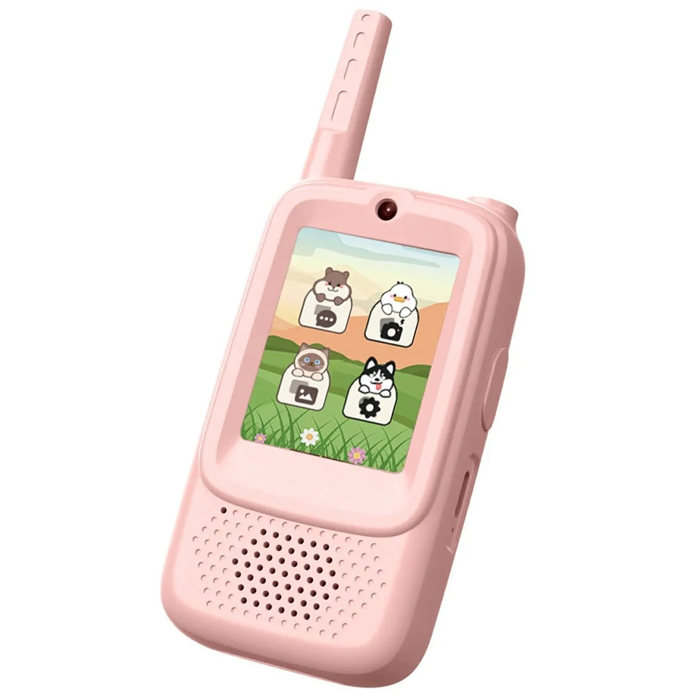 A1 No Network Kids Video Walkie Talkie Gift Outdoor HD Call Toy with Voice Changer and Photo Sharing - Pink  /  Blue - 3