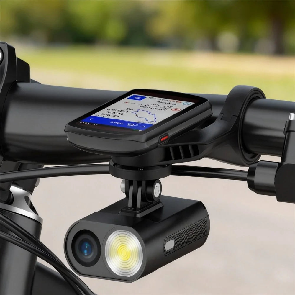 Bike Computer Mount Compatible with Garmin Combo Extend Mount Adapter Camera and Light - 2