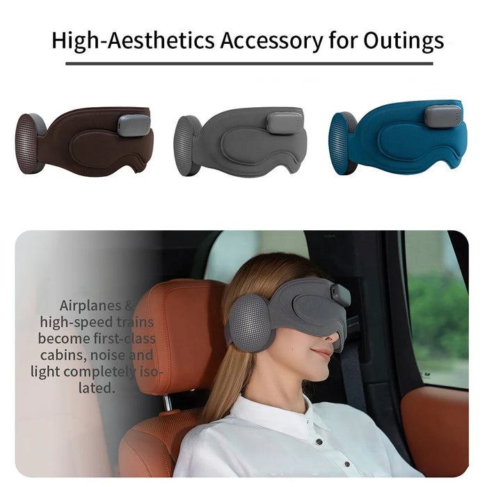 CKGO App Control 3D Smart Eye Mask Sleep Aid Wearable Bluetooth-compatible Music Player - Brown - 7